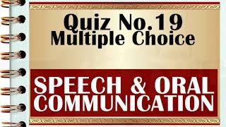 Quiz 19: SPEECH & ORAL COMMUNICATION screenshot 3
