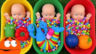 Cute Baby Playing Rainbow Beads & Balls Fun Satisfying Video | 160 | Ghentalin screenshot 4