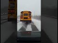 Icy Highway Crash After School Bus Slides Out of Control 🚨
