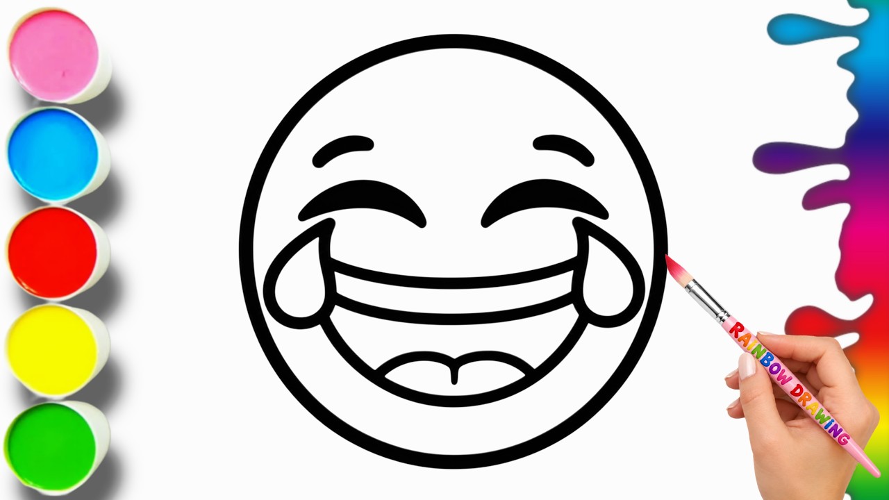 😂Easy Emoji Drawing For Kids | How To Draw a Cute Emoji | Step by