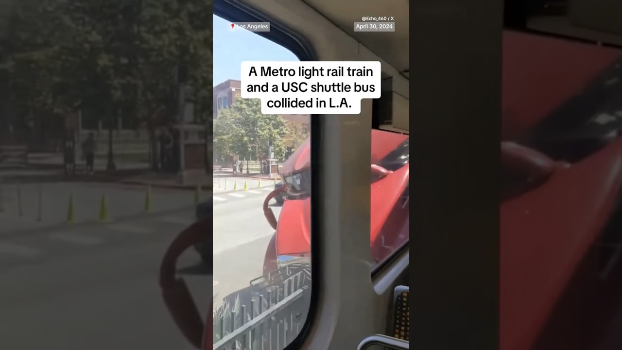USC bus and train collision USC bus and train collision