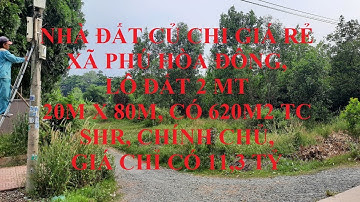 Đất nền Củ Chi giá rẻ xã Phú Hòa Đông,20mX80m,620M TC,GIÁ 11,3 TỶ,|Nhà Đất Củ Chi 999- Trường Vũ BĐS