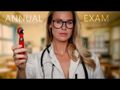 ASMR | SCHOOL NURSE ANNUAL PHYSICAL EXAM | Medical Personal Attention Role Play | Isabel imagination