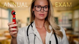 ASMR | SCHOOL NURSE ANNUAL PHYSICAL EXAM | Medical Personal Attention Role Play | Isabel imagination