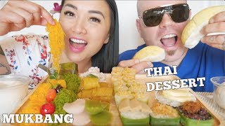 HUBBY TRYING THAI DESSERTS FOR THE FIRST TIME (MUKBANG LETS EAT) | SASVlogs