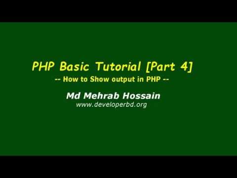 Module 04 : How to show output in php