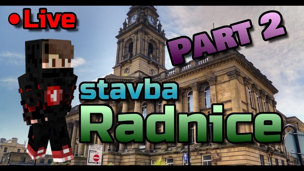 🔴Pokračujeme ve stavbě radnice - druhá část streamu [Minecraft ...