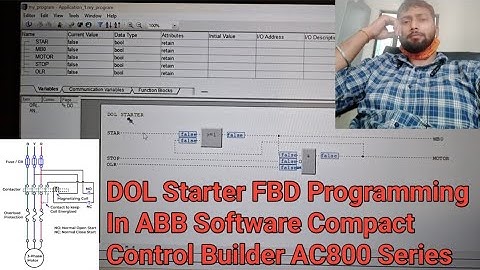 DOL Starter FBD Programming In ABB Software Compact Control Builder AC800 Series