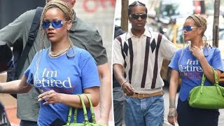 Rihanna trolls fans with ‘I’m retired’ T shirt while out in NYC with A$AP Rocky