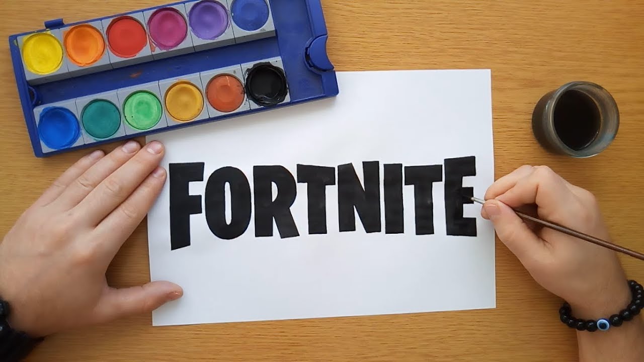 How to draw the Fortnite logo letters - Come disegnare il ...