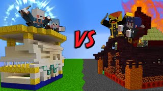 Angel castle vs devil castle in Minecraft