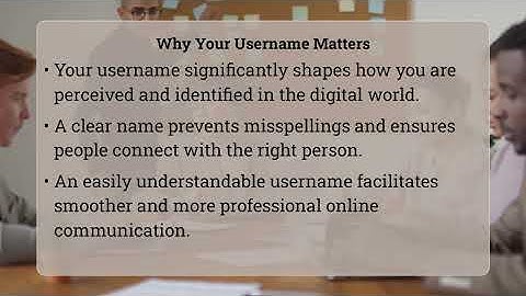 What Elements Make A Username Clear And Concise?