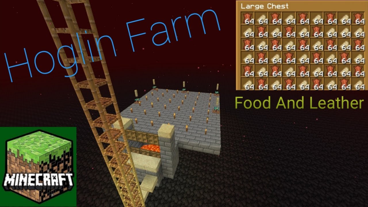 Made A Hoglin Farm In Minecraft Food And Leather Survival Play 4