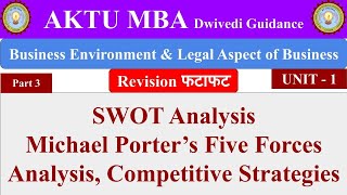 3| Business Environment and Legal Aspects, SWOT analysis, Michael Porter’s Five Forces, Competitive
