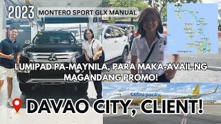 LUMIPAD PA MAYNILA! CLIENT ALL THE WAY FROM #DAVAOCITY PARA MAG AVAIL NG 2023 #MONTEROSPORT GLX MT!