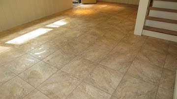 Large format tile instalation time lapse with Schluter Ditra and MLT tile leveling system