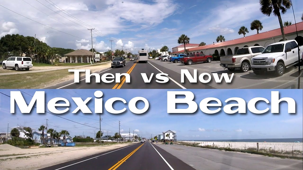 Mexico Beach back then vs now.