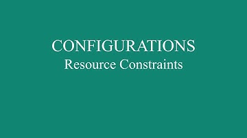 Configurations - Resource constraints