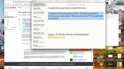[Solved] To perform the requested action, WordPress needs to access your web server - Wp Error