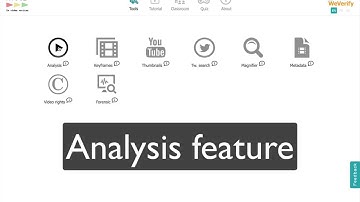 Tutorial Analysis feature InVID WeVerify plugin
