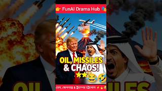 Trump, Qatar Oil & Netanyahu’s Missile Chaos! 💥😂#funny #shorts
