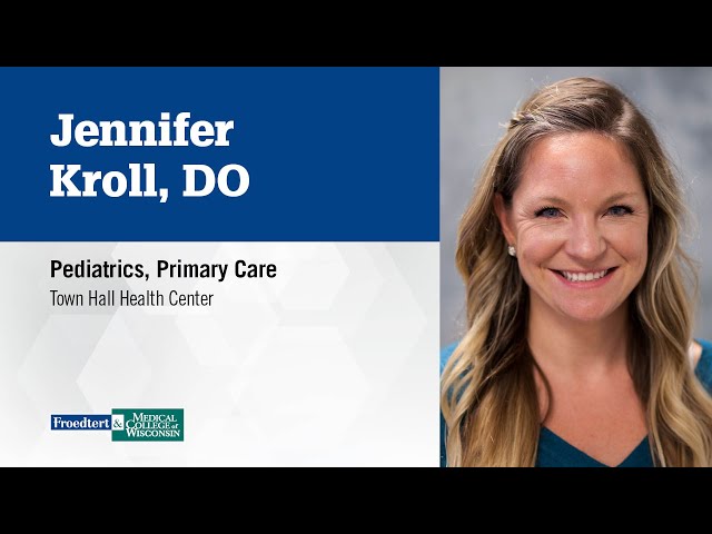 Watch Dr. Jennifer Kroll, pediatrician on YouTube.