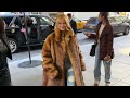 Zara Larsson looks cozy in a luxurious fur coat while out in NYC! #zaralarsson