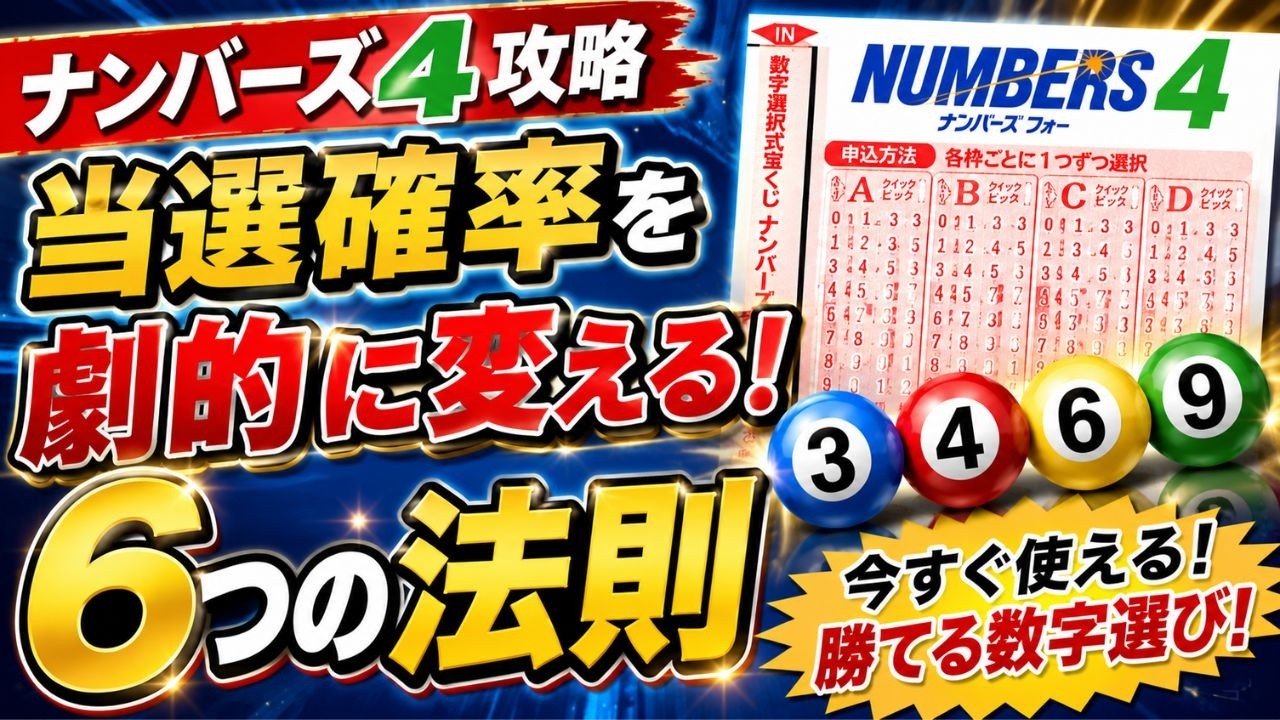 Numbers 4 Strategy] 6 Number Selection Rules to Dramatically