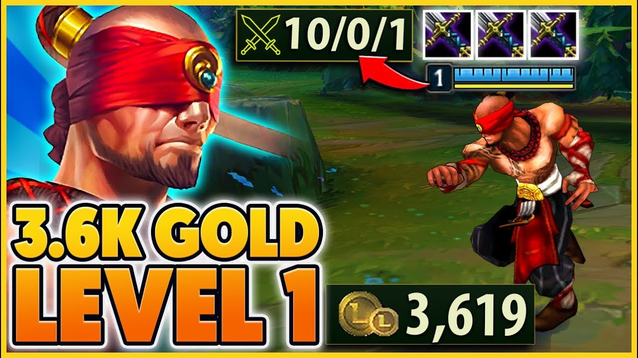 10 KILLS LEVEL 1 GIVES ME THIS MUCH GOLD (WORLD RECORD) - BunnyFuFuu League Of Legends