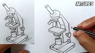 Cómo dibujar un microscopio