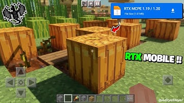 RTX Shader For Minecraft PE 1.19.81 / 1.20+ 🤫 | Render Dragon - 100 % Working