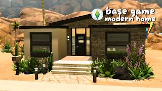 Base Game Modern Home in Oasis Springs ✨ The Sims 4 Speed Build (No CC) @plumtownie