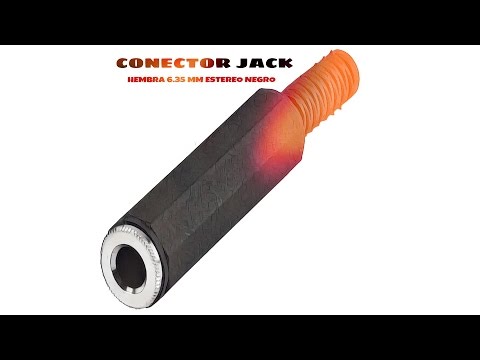 Video de Conector audio jack hembra 6.35 mm estereo  Negro