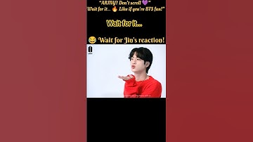 BTS JIN’s Hilarious Confusion with ARMY 😂 | BTS Funny Short 2025