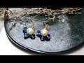 Pearl &amp; Crystals/Easy to make beaded Earrings/Jewelry making Tutorial Diy