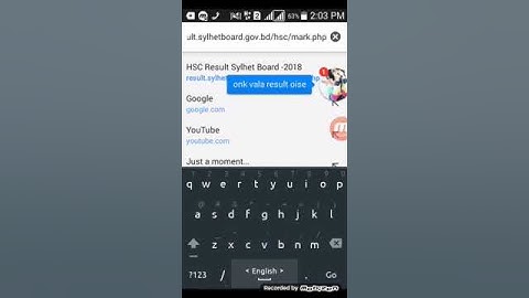 Sylhet Board HSC Result 2018
