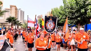 12th July 2023 Benidorm Orange March Golden Last Bar To The Ibrox. The Benidorm Protestant Boys Band