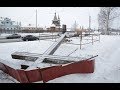 Поклонный крест спилили вандалы в Архангельске