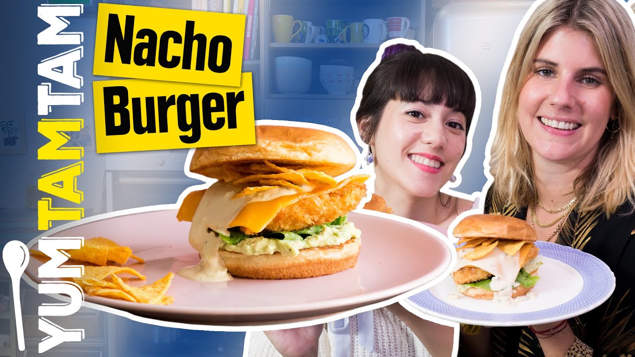 Nacho Chicken Burger // Mit Guacamole & Cheddar // #yumtamtam