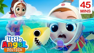 Kleine Fische im großen Meer | Kinderlieder und Cartoons | Little Angel | Moonbug Kids Deutsch