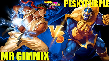 MvC2 Mvci Umvc3 PESKYPURPLE vs MR GIMMIX (Low Mid Tiers)