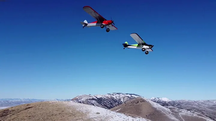 Carbon Cub mountain top landings and formation fly...