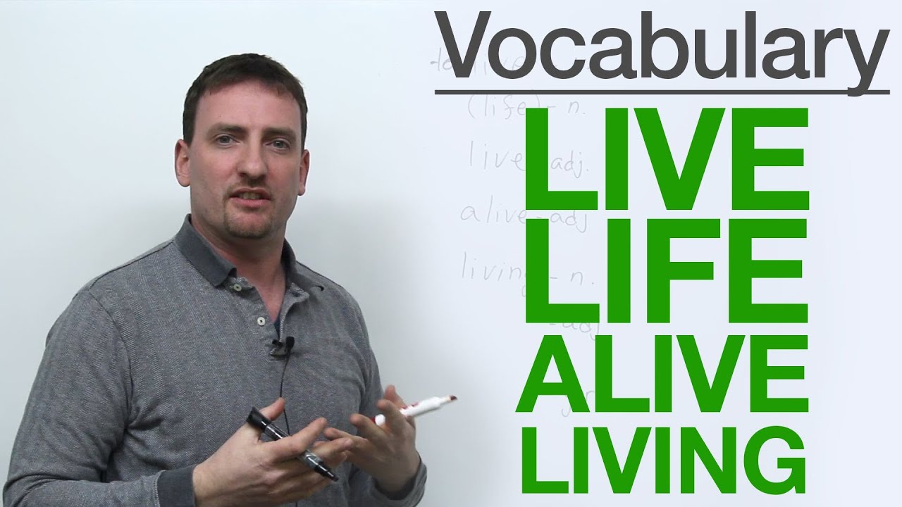 ⁣Vocabulary - LIVE, LIFE, ALIVE, LIVING