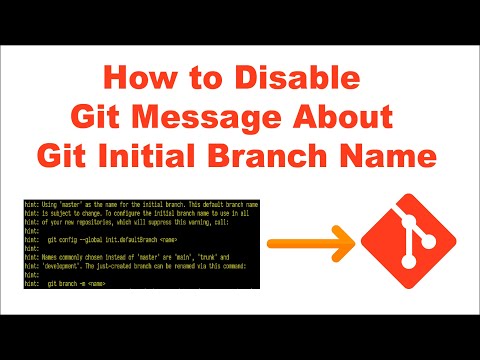 How to Disable Git Message About Git Initial Branch Name