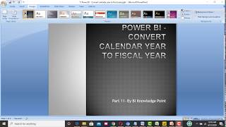 11#power bi - convert calendar year to fiscal year by #biknowledge point,