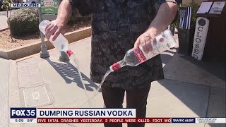 Dumping Russian vodka