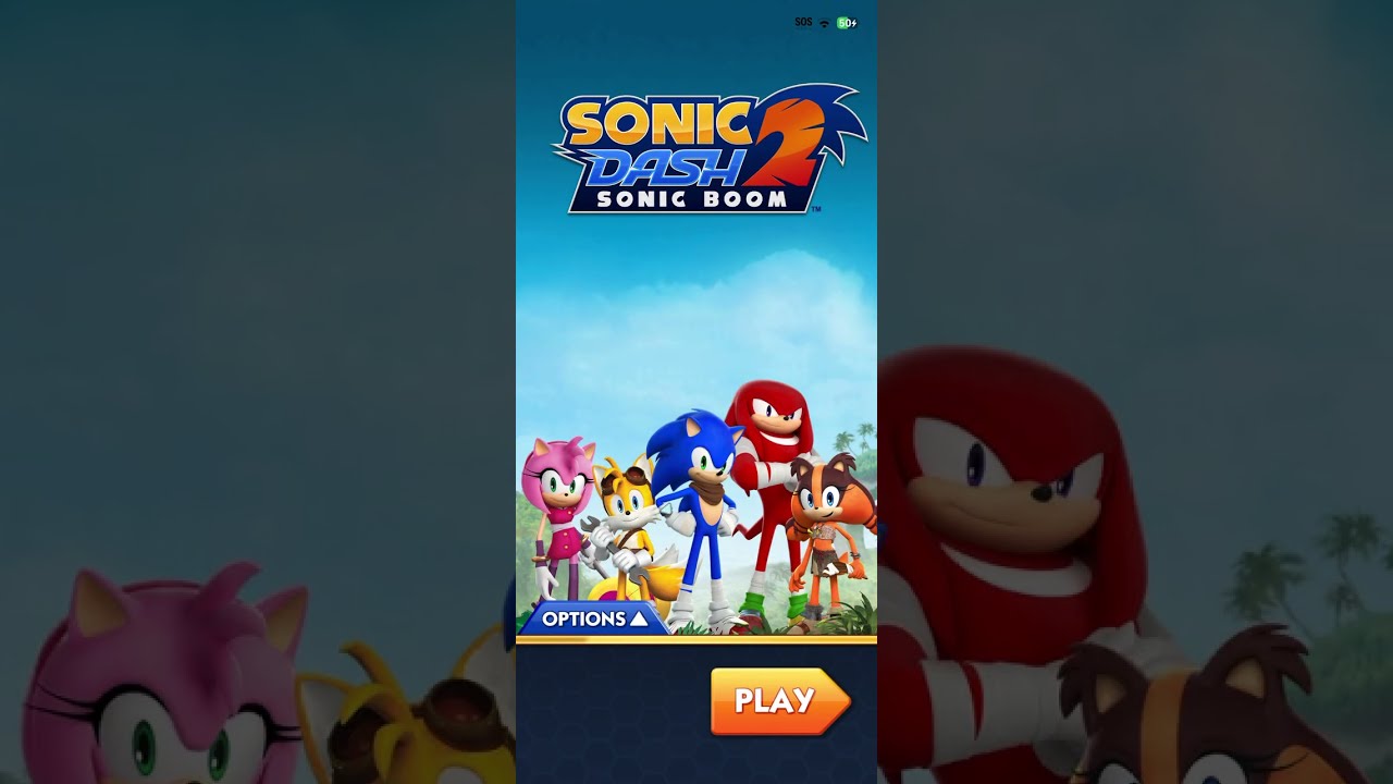 Playing sonic dash 2 Sonic boom