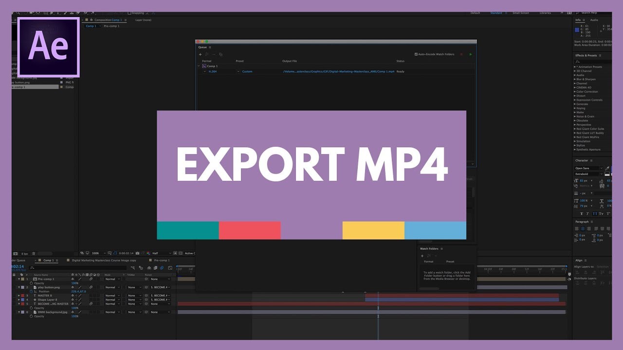 adobe media encoder cc 2018 mov to mp4