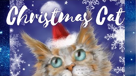 Drawing & Painting a🎄🐱Christmas Cat with Snowflakes #procreateart #drawingtutorial 