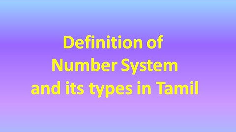 Number System and its types in tamil  | Base conversions | Digital electronics